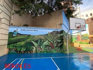 mural patio colegio vegetacion francesc macia